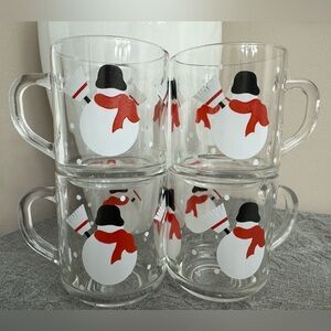 Luminarc Snowman Glass Winter Christmas Hot
Cocoa/ Coffee mugs - Set of …